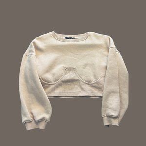 Missguided cropped corset sweatshirt